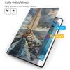 EMPYRI Sea Sailboat Printed Tablet Case for Ipad Air3 10.5""/Ipad Pro 10.5"", Pu Leather Non-Slip Tablet Cases Shockproof Stand Cover with Auto Sleep/Wake Cover view 3
