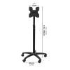 ZTHYSHXA Monitor-Arm Floor-Standing Monitor Mount Stand 43.3 inch high Single Monitor Stand Mobile cart 14"-32" Monitor Stand Mount with 5 Rollers, Hold up to 44lbs Monitor Holder Support view 2