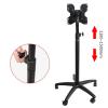 ZTHYSHXA Monitor-Arm Floor-Standing Monitor Mount Stand 43.3 inch high Single Monitor Stand Mobile cart 14"-32" Monitor Stand Mount with 5 Rollers, Hold up to 44lbs Monitor Holder Support view 3