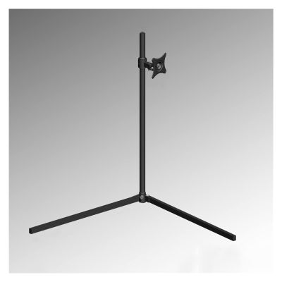 Monitor-Arm 12"-24" Black Single Monitor Mount Stand Mobile Floor Type Monitor Stand Adjustable Floor Monitor Rack with VESA 75x75/100x100, Holds Up to 11lbs Monitor Holder Support(Size:A)