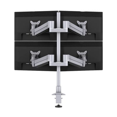 Monitor-Arm Quad Screen Monitor Stand Mount 15"-27" Monitor Desk Mount Stand with Robotic Arm Height Adjustable Monitor Arm Mount, Each Arm Holds Up to 22 Lbs Monitor Holder Support