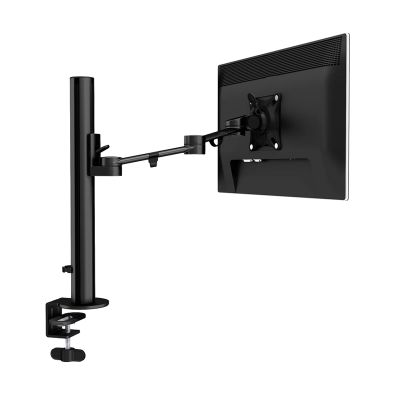 Monitor-Arm 17"-32" Aluminum Alloy Single Monitor Stand Adjustable Column Monitor Desk Mount Monitor Stand Mount with Clamp Grommet Kit, Holds Up to 17.6 Lbs Monitor Holder Support(Size:C)
