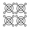 10Pcs 40MM Black Metal Steel Fan Protector Finger Guard Grill Net 40X40MM 4CM Fan Grills view 3