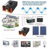 5000W Pure Sine Wave Power Inverter 12V 24V 48V 60V 72V DC to 110V 120V Converter for Family RV Off Grid Solar, 4 AC Outlet and LCD Display,24V to 110V view 4