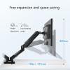 ZTHYSHXA Monitor-Arm 2-in-1 Adjustable Dual Arm Desk Mounts Monitor and Laptop Stand Single Arm Holder for 15"-27" Screen, Holds Up to 14.3 Lbs, Black Monitor Holder Support(Size:B) view 3