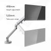 Monitor-Arm 17"-32" Dual Monitor Mount Arm Silver Mechanical Spring Monitor Stand Adjustable Aluminum Alloy Monitor Stand Desk Mount with C Clamp Monitor Holder Support(Size:A) view 4
