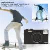 48MP Digital Camera, 4K Camcorder with Dual Screen, Self Timer, Face Detection, Fill Light, Compact Size, for Baby Growth Records, Travel, Wedding (Black) view 2