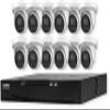 Capture Advance R2-IP16C5MPK Surveillance Kit; Kit Includes: Includes (1) 16-Channel 4K PoE NVR, and (12) 5MP Turret Camera with 2.8mm Lens view 1
