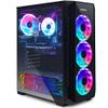 AQVIN ZForcre Gaming PC Desktop - AMD Ryzen 7 Processor Upto 4.10GHz, GeForce RTX 3050 6GB GDDR6 GPU, 16GB DDR4 RAM and 1TB SSD, HDMI, Windows 11 Pro - Black view 1