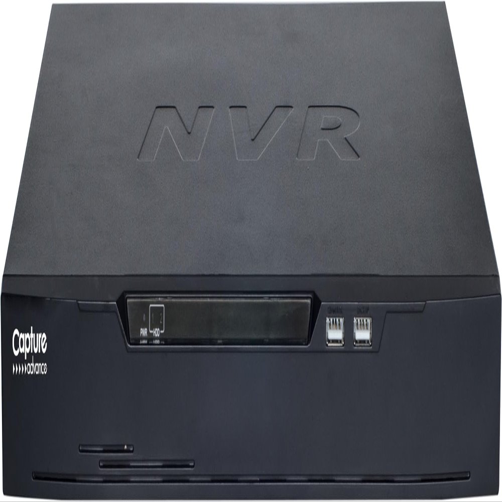 Capture Advance R2-NVR16C2TB 16-channel Network Video Recorder; 2TB HDD Included; Up to 16CH IP Camera Access; Up to 8MP Resolution Recording; 16Ch PoE Ports; Smart Search and Playback, Black
