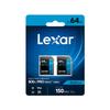 Lexar Blue Series High-Performance 800x SDHC/SDXC UHS-I Cards 64GB 2-Pack, LSD0800P064G-B2NNU view 2