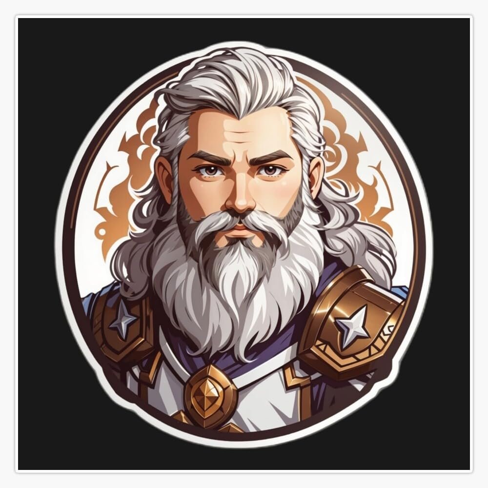 Leyland Designs Noble Paladin Paragon, DND Paladin Bumper Sticker Window Water Bottle Decal 5""