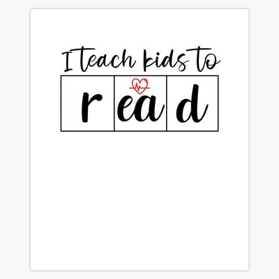 Leyland Designs I Teach Kids to Read Science of Reading Specialist Teacher Bumper Sticker Window Water Bottle Decal 5""