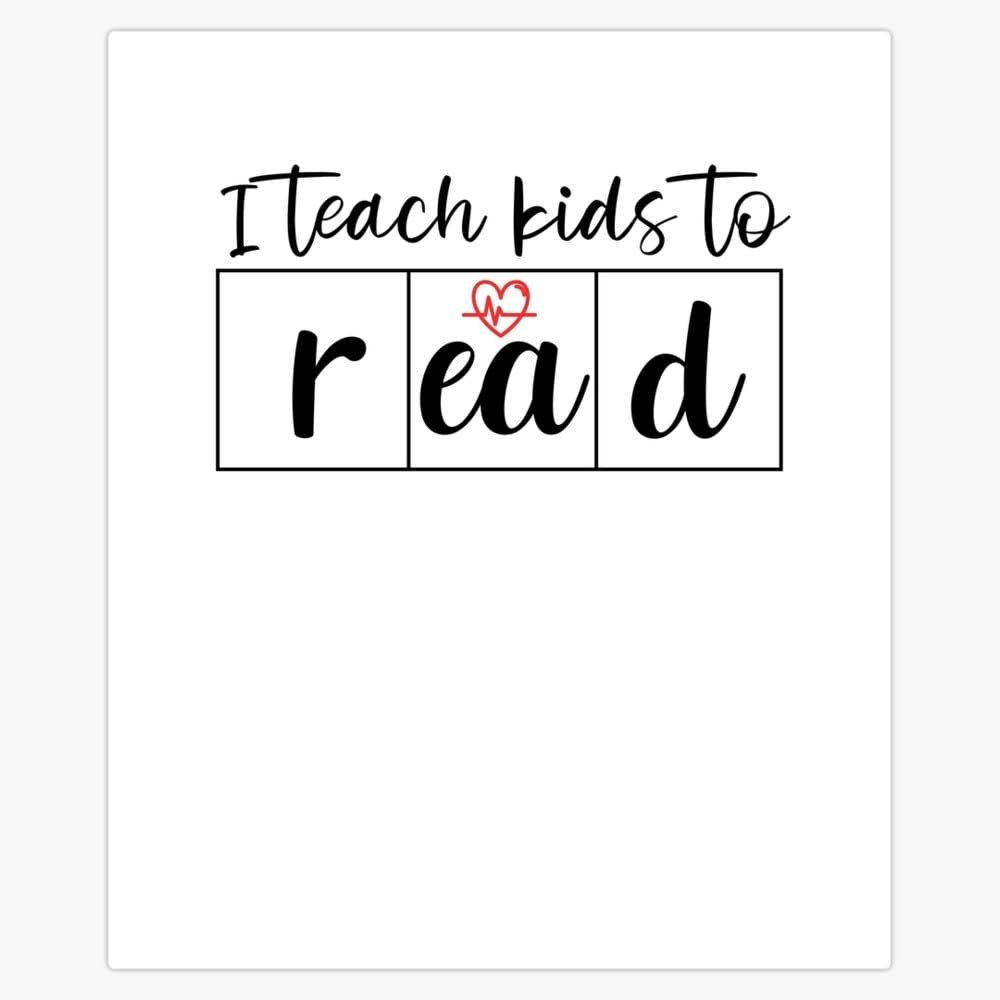 Leyland Designs I Teach Kids to Read Science of Reading Specialist Teacher Bumper Sticker Window Water Bottle Decal 5""