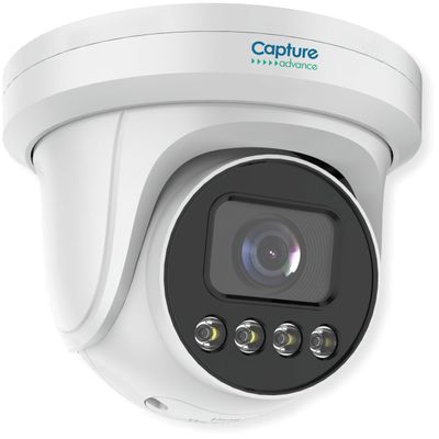 Capture Advance R2-5MPTRMTRZ 5MP IR Turret IP Camera, White; WDR; 2.7-13.5mm Lens; Supports MicroSD Card; IP66; PoE/12VDC; 1/2.8" Progressive Scan CMOS; Motorized Lens; 2560x1920 Max. Resolution