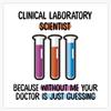 Leyland Designs Because Without me: Laboratory Scientist - Funny lab tech Bumper Sticker Window Water Bottle Decal 5"" view 1