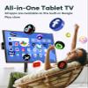 Cozyla Mate 32 Inch Mobile Portable TV Stand on Wheels Support Google Store Full Swivel Rotation Portable Touch Screen Monitor Built-in Battery Smart Rolling Tablet TV 4K Camera Remote Control Black view 3