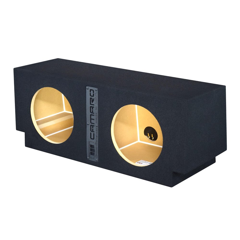 DirectNine Basics 8"" Dual Sealed Sub Box Chevy Camaro 2016-2024 Subwoofer Enclosure Ground Shaker Speaker Box