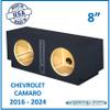 DirectNine Basics 8"" Dual Sealed Sub Box Chevy Camaro 2016-2024 Subwoofer Enclosure Ground Shaker Speaker Box view 2