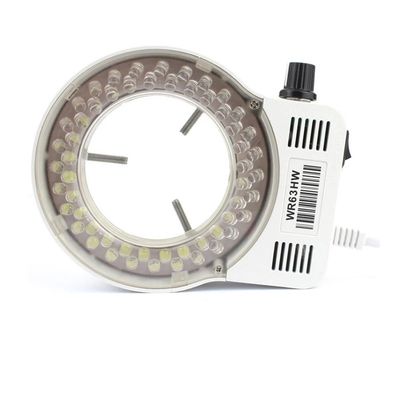 ZTBH Microscope Accessories Kit for Microscope 56 LED Ring Light Illuminator Lamp 0-100% Adjustable Lamp LED Circle Light for Lndustry Trinocular Stereo Microscope Microscope Slides(Color:White)