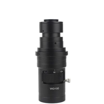 ZTBH Microscope Accessories Kit Adjustable 180X 120X 300X 200X 130X Zoom C Mount Lens 0.7X~4.5X Magnification 25mm for HDMI USB Industry Video Microscope Camera Microscope Slides(Color:200X)