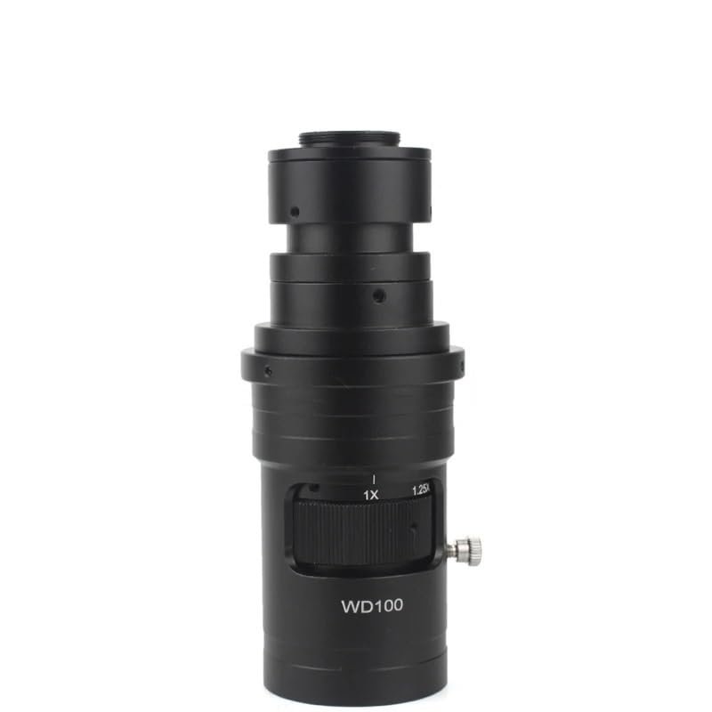 ZTBH Microscope Accessories Kit Adjustable 180X 120X 300X 200X 130X Zoom C Mount Lens 0.7X~4.5X Magnification 25mm for HDMI USB Industry Video Microscope Camera Microscope Slides(Color:200X)
