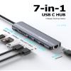 Glomtheia USB C Hub Ethernet HDMI Adapter for Mac MacBook Air/Pro Laptop, Multiport Dock with RJ45 Gigabit Ethernet, 4K HDMI, USB 3.0, SD/TF Card Reader, PD 100W Charging view 2