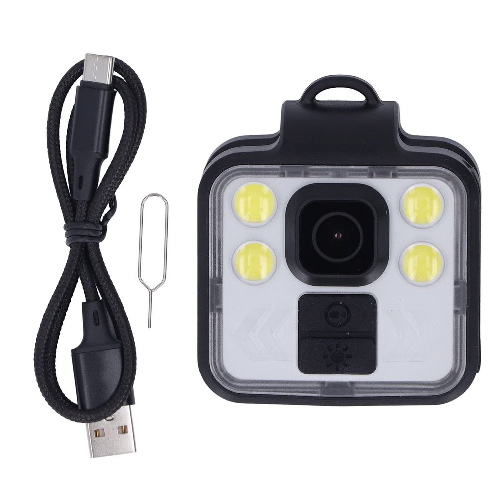 Enlybee Wearable Body Camera with Night Vision, IP65 Waterproof, Multifunctional with LED for Outdoor Activities, 32GB Memory Support