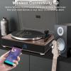 LP&No.1 Vinyl Record Player with Built-in Speakers, Vinyl Turntable with Magnetic Cartridge, Wireless,USB Recording and Playback,BT Out, Aux-in, Headphone Output,Auto Off, AT-3600L, 2-Speed Player view 2