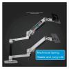 JFUDJKLI XSJ8012-2S Full Motion 17-32 Inch Dual Monitor Stand Mounted Mechanical Spring Arm Aluminum Monitor Stand Each Arm Bears 10kg(Color:Dual arm Silver Grey) view 3