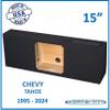 15" Single Solo Baric Sealed Sub Box Tahoe 1995-2024 Subwoofer Enclosure Speaker Box view 2