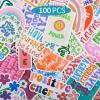100 PCS Inspirational Stickers for Women Teen Girls, Cute Vinyl Waterproof Stickers for Water Bottle, Positive Stickers Decals for Laptop Journal Hydroflask Computer Phone Case view 2