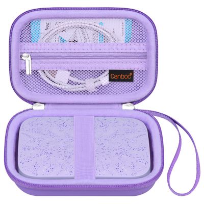 Canboc Carrying Case for HP Sprocket 2x3 Instant Smartphone Photo Printer, Kodak Step Wireless Mobile Photo Printer, Zipper Mesh Bag fits Photo Paper Cable, Purple