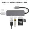 USB C Hub Adapter 5 in 1 Docking Station 4K Ultra HD with TF/SD Card Reader Adapter USB3.0 USB2.0 HDMl Micro SD/TF Card Reader Slot view 2