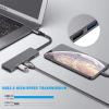 USB C Hub Adapter 5 in 1 Docking Station 4K Ultra HD with TF/SD Card Reader Adapter USB3.0 USB2.0 HDMl Micro SD/TF Card Reader Slot view 4
