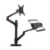 AVXANKTG OL-3L Aluminum Height Adjustable Desktop Double Arm 17-32 Inch Monitor Stand + 12-17 Inch Laptop Stand Full Motion Mounting Arm(Color:OL-3L-B) view 1