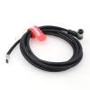 DRRI Industrial Sensor Cable M12 4-Pin Female A-Code Aviation Connector Right Angel to Open end Electrical Shielded Overmolded Cable view 2