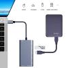 USB Hub Type-C to HDMI VGA Gigabit Ethernet 2 USB USB C SD Card Reader 7-in-1 Docking Hub for Notebooks with Type-C Interface Silver view 4