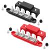 250A 12V Bus Bar Marine 12V - 48V Power Distribution Terminal Block with Cover with 6 x 3/8" (M10) Post,Power Distribution Block Bus Bar view 1