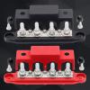 250A 12V Bus Bar Marine 12V - 48V Power Distribution Terminal Block with Cover with 6 x 3/8" (M10) Post,Power Distribution Block Bus Bar view 3