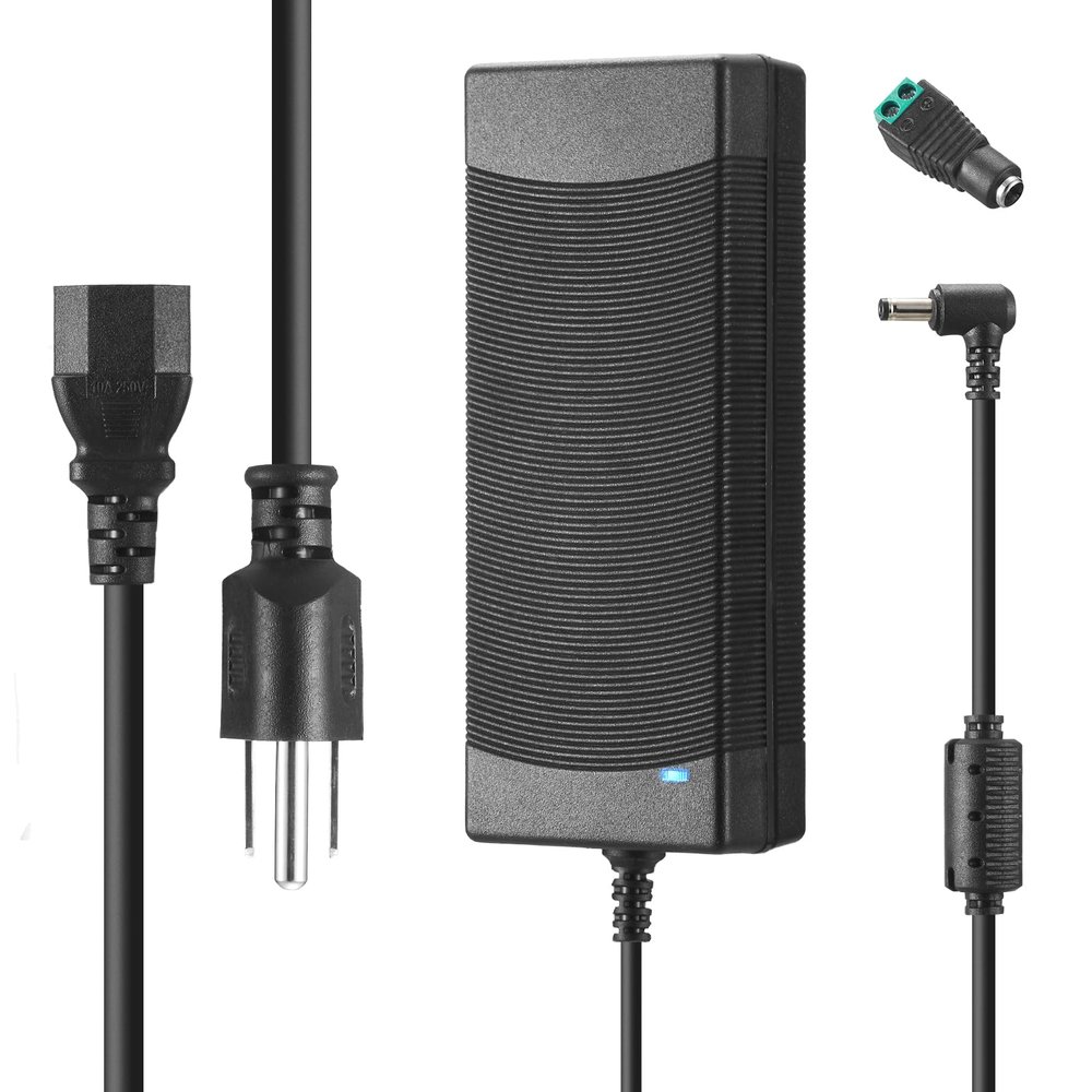 12V 10A Power Supply 120W 100V~240V AC to DC Adapter Converter Transformer,12 Volt 10 Amp Power Supply Adapter with 5.5mm x 2.5mm&2.1mm DC Output Jack for 12V Printe LED Strip Light CCTV Camera