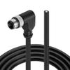 DRRI Right Angle M12 4pin Male A-Code Aviation Connector to Open End Electrical Cable for Sensor Devices and Actuator Devices view 1