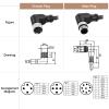 DRRI Right Angle M12 4pin Male A-Code Aviation Connector to Open End Electrical Cable for Sensor Devices and Actuator Devices view 3