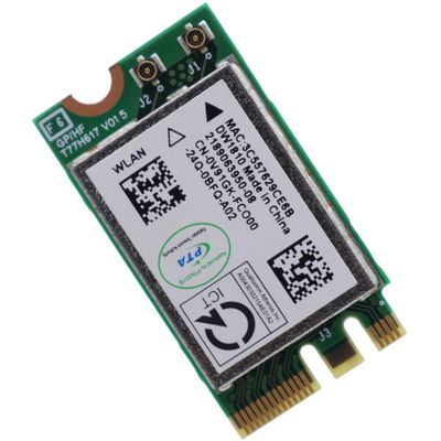 PartEGG DW1810 802.11ac 433Mbps M.2 WLAN Wireless WiFi Adapter BT 4.1 V91GK for Dell ASUS Acer Laptop Qualcomm Atheros QCNFA435 Windows, Green
