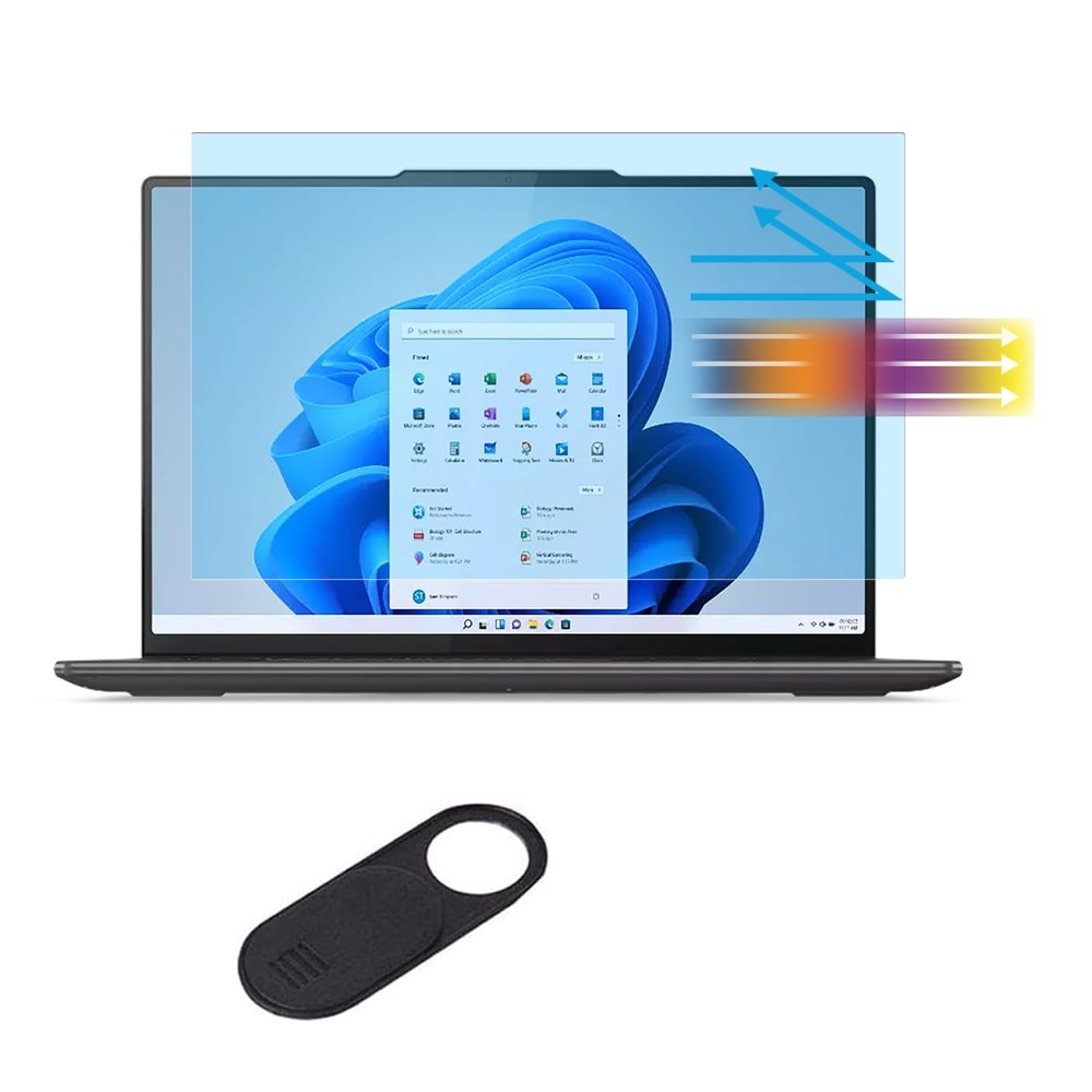 Anti Blue Light Screen Protector for Lenovo Slim 3 3i 5 5i 7i 14 Gen 10/9/8, Yoga Slim 7 7i 9 9i 14 Gen 10/9/8, ThinkBook 14 G8 G7 G6, Flex 5 Chrome 14, Eyes Protection Blue Light Glare UV Filter