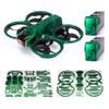 WRAPGRADE Skin Stickers Compatible with DJI Avata 2 (Emerald Skull) view 1