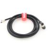 DRRI Industrial Sensor Cable M12 4-Pin Female A-Code Aviation Connector Right Angel to Open end Electrical Shielded Overmolded Cable view 2