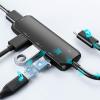 4-Port USB 3.0 Hub Ultra-Slim USB 2.0 Hub Compatible for MacBook Mac Pro Mac Mini iMac Surface Pro XPS PC Flash Drive Mobile HDD Aluminium Shell view 2