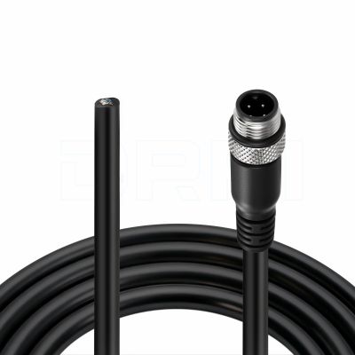 DRRI M12 4-Pin Male A-Code Aviation Connector Electrical Cable for Sensor Devices and Actuator Devices