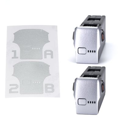 WRAPGRADE Skin Stickers Compatible with DJI Avata 2 Two Batteries (Airforce Silver)